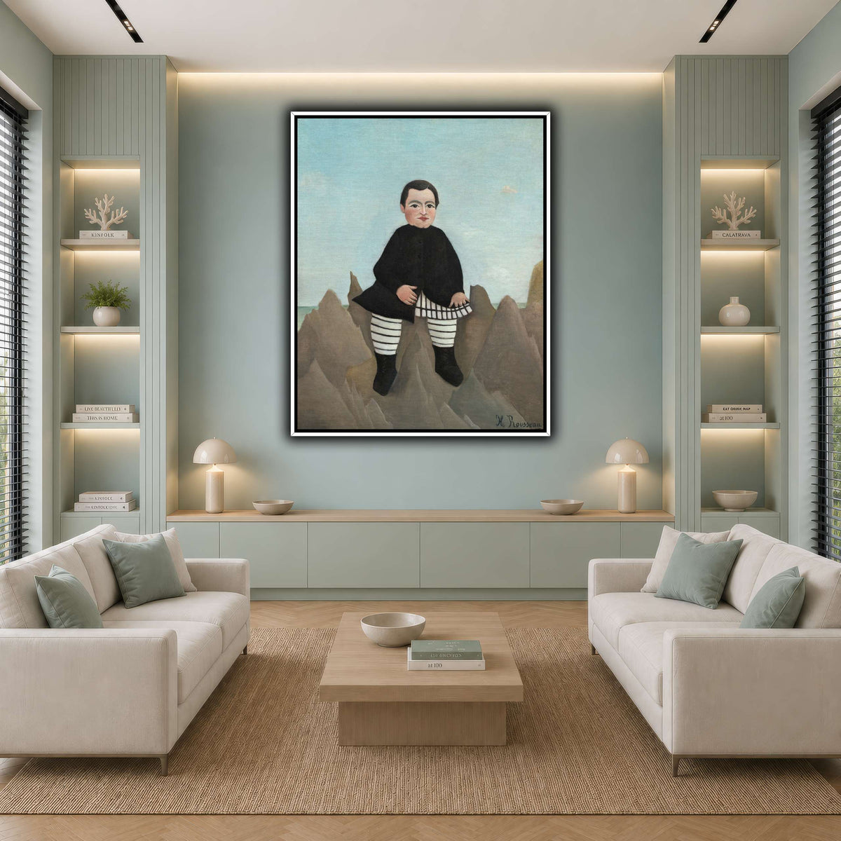 Boy-on-the-Rocks-1895-1897_Henri-Rousseau cool-living room