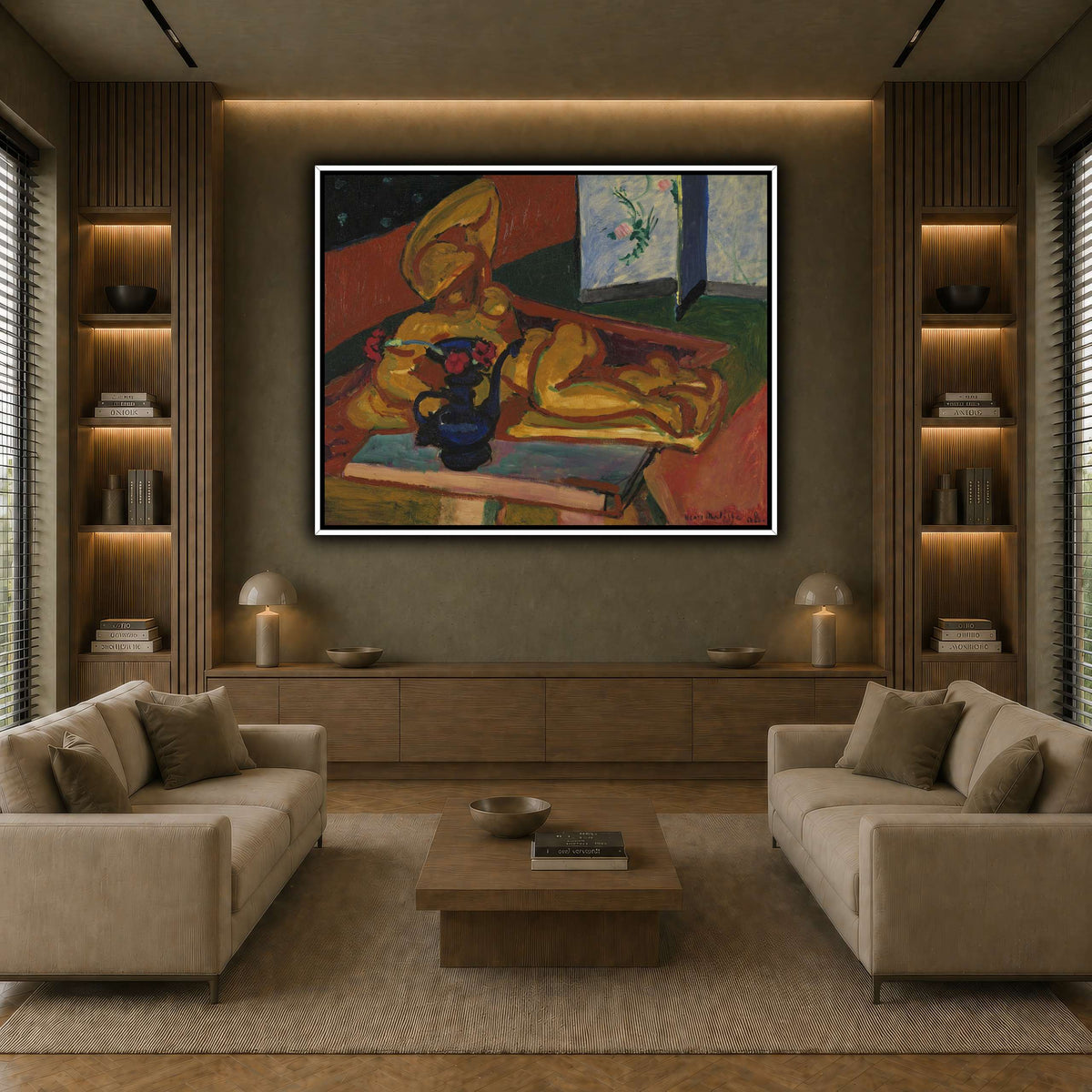 Bronsefiguren_Henri_Matisse earth-living room