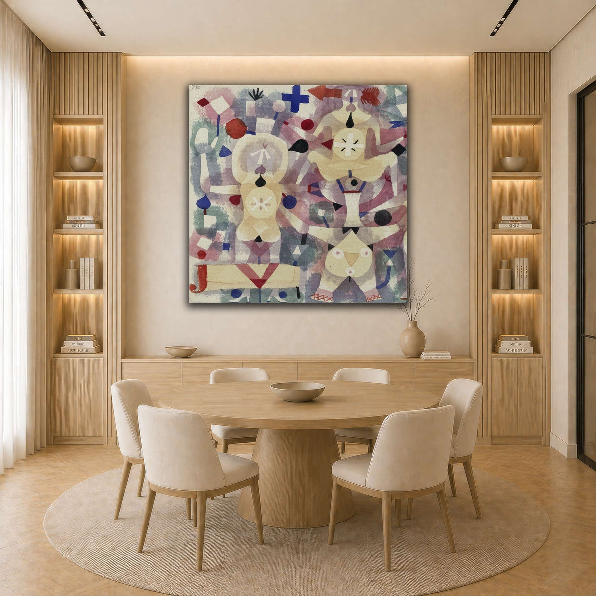 Carnival-in-the-Snow-1923_paul-klee light neutral-dining room