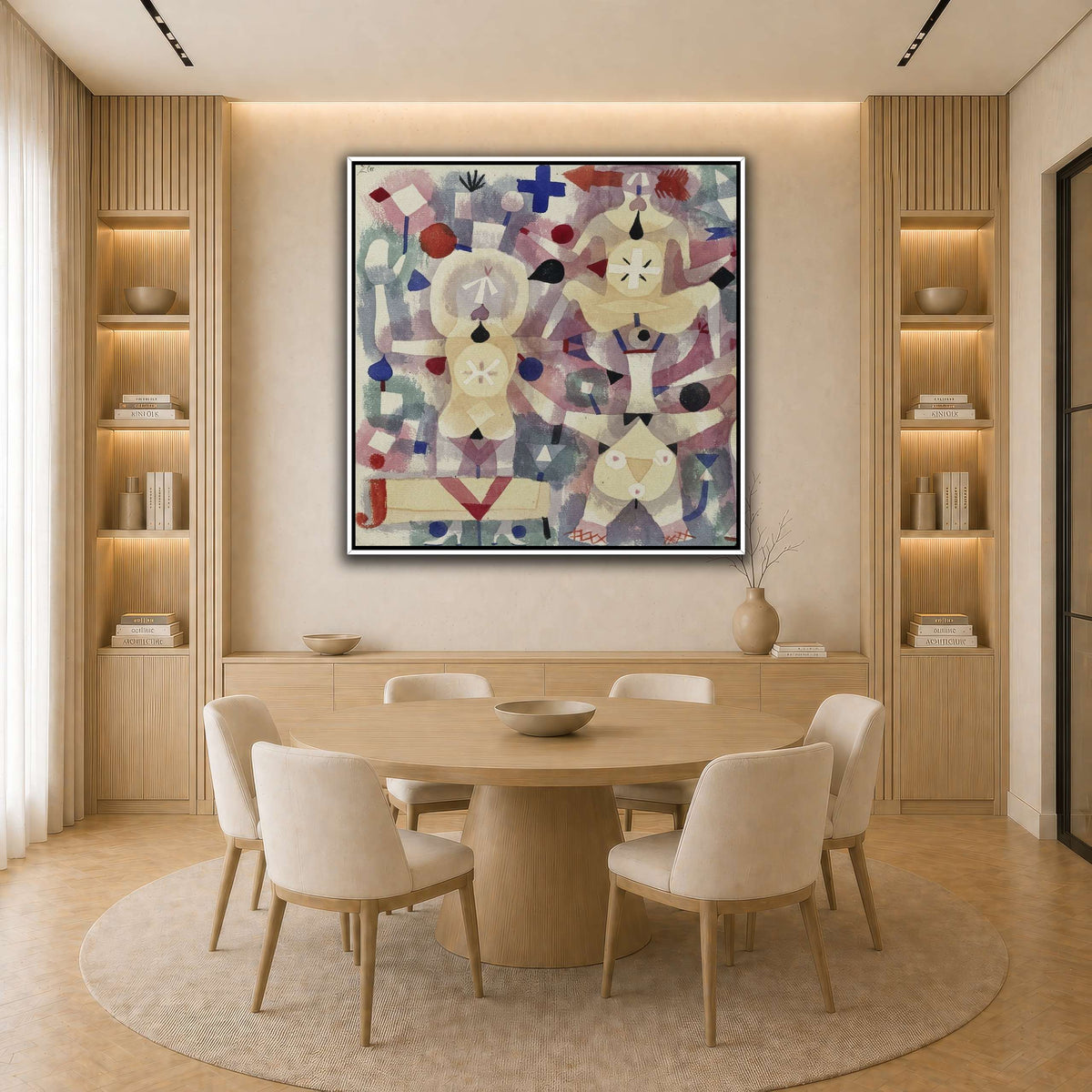 Carnival-in-the-Snow-1923_paul-klee light neutral-dining room