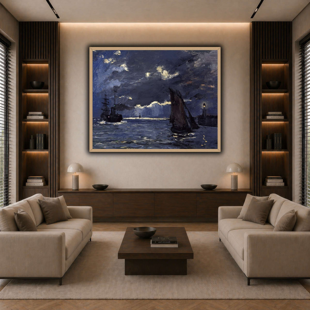 Claude_Monet_-_A_Seascape,_Shipping_by_Moonlight dark neutral-living room