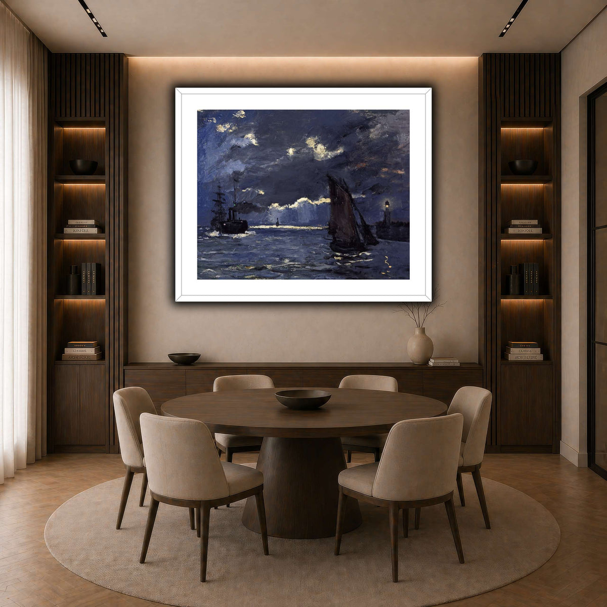 Claude_Monet_-_A_Seascape,_Shipping_by_Moonlight dark neutral-dining room