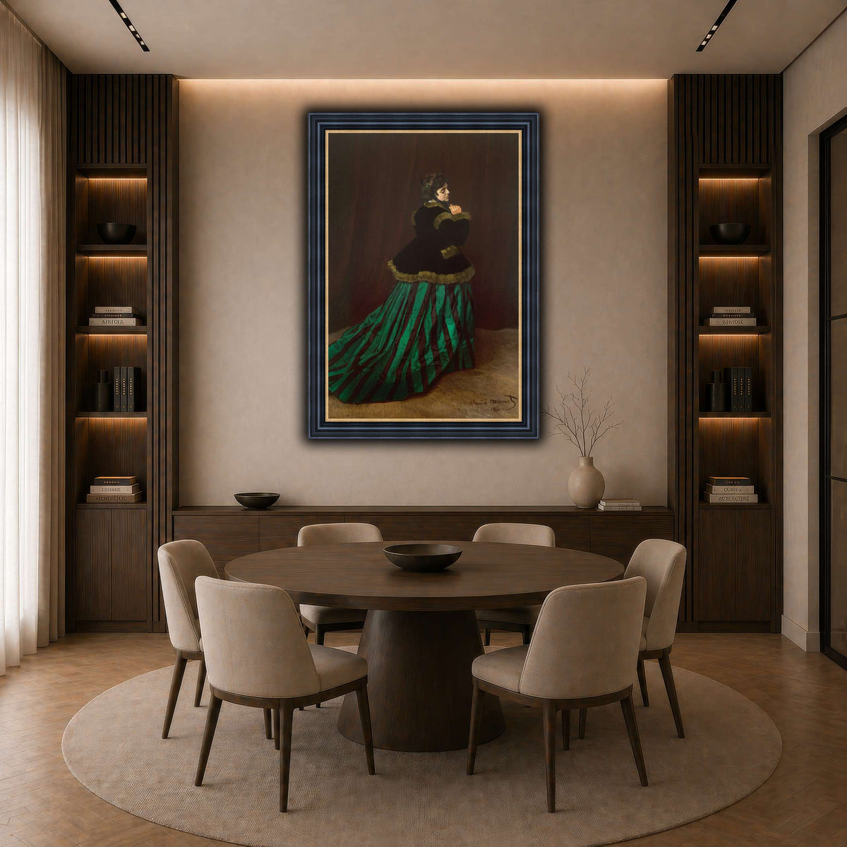 Claude_Monet_-_Camille dark neutral-dining room