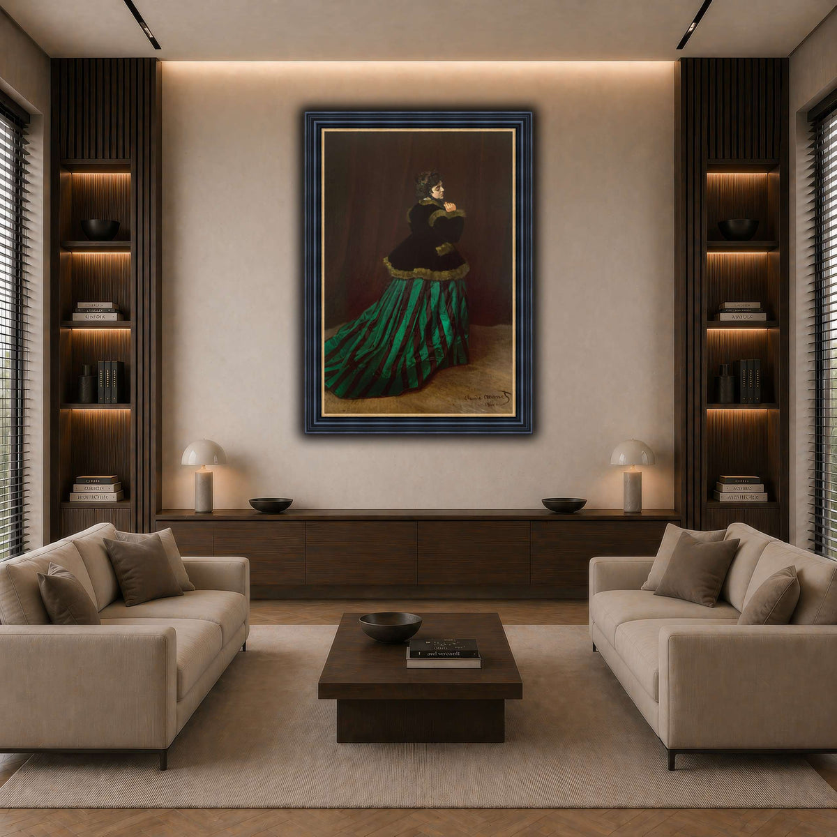 Claude_Monet_-_Camille dark neutral-living room