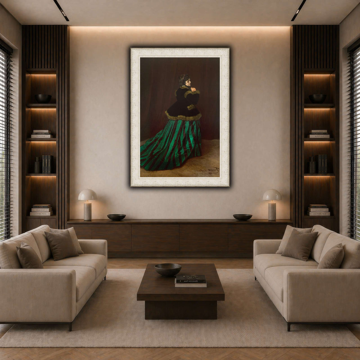 Claude_Monet_-_Camille dark neutral-living room