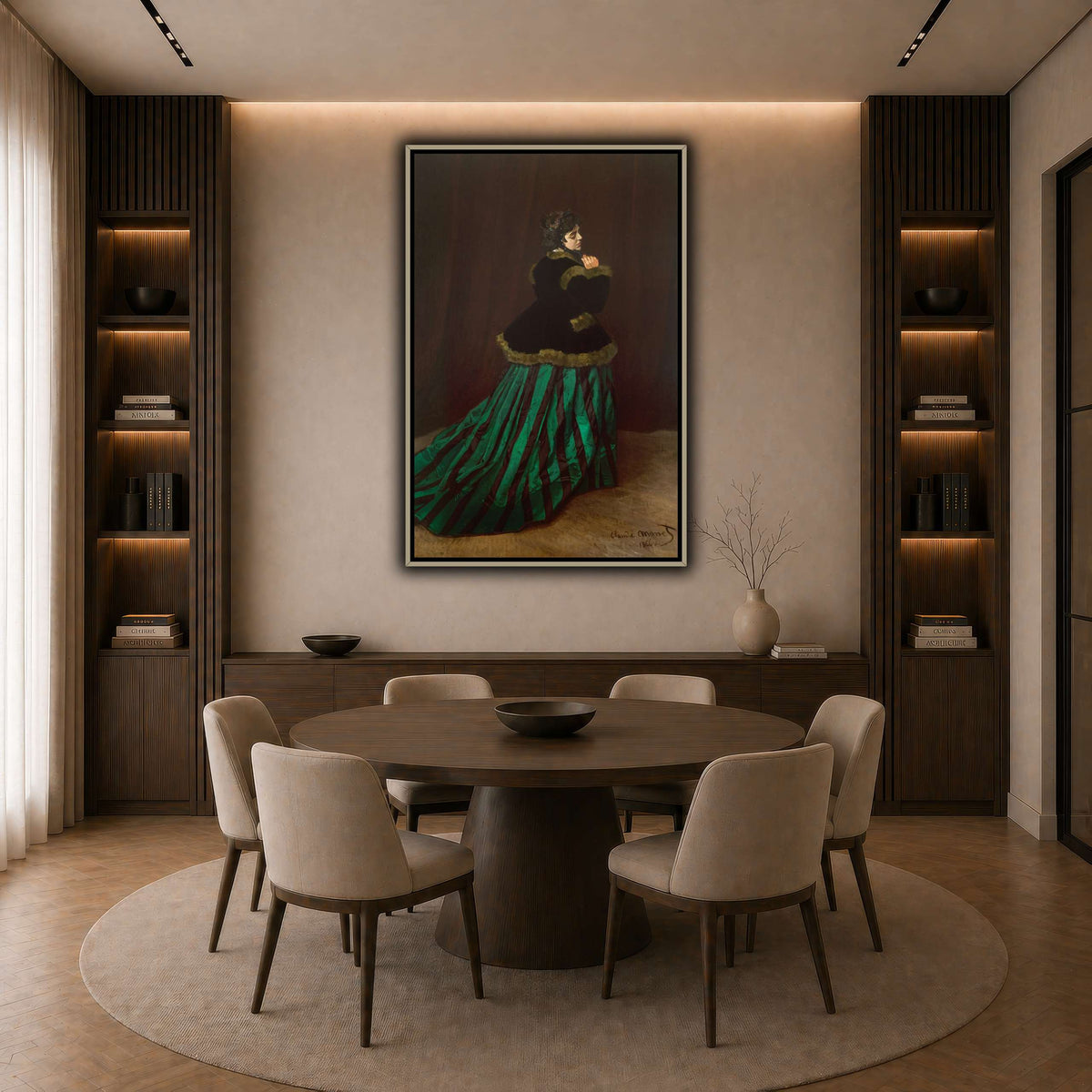 Claude_Monet_-_Camille dark neutral-dining room