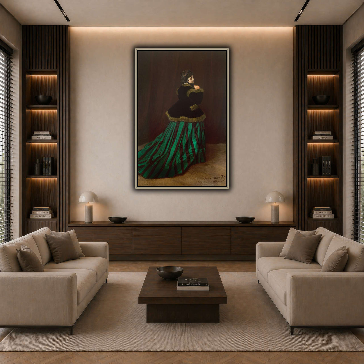 Claude_Monet_-_Camille dark neutral-living room