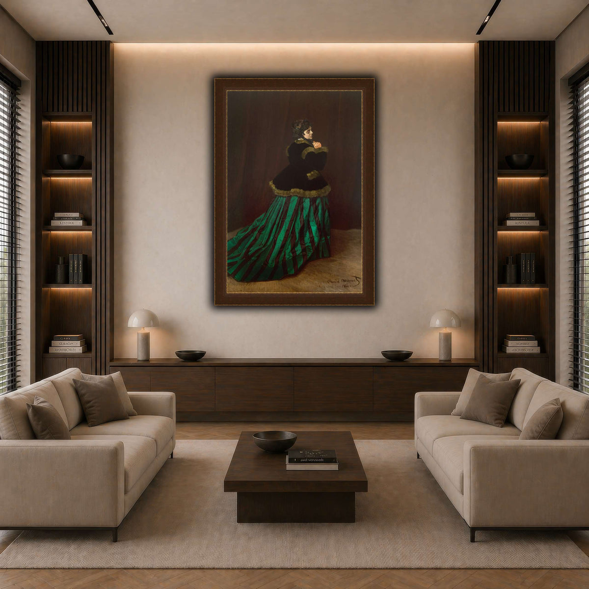 Claude_Monet_-_Camille dark neutral-living room