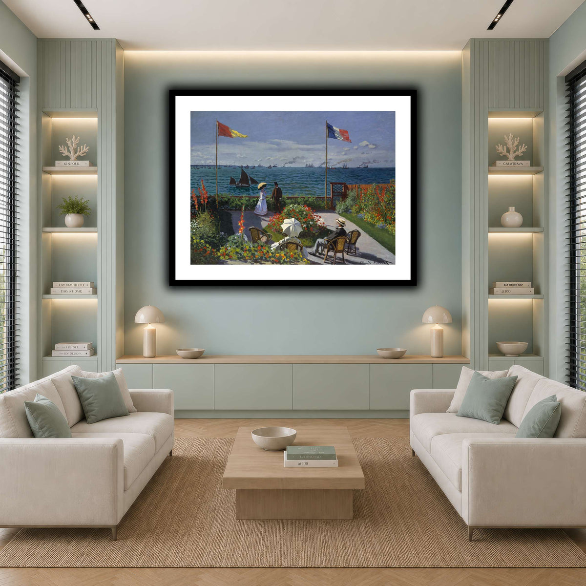 Claude_Monet_-_Jardin_à_Sainte-Adresse cool-living room