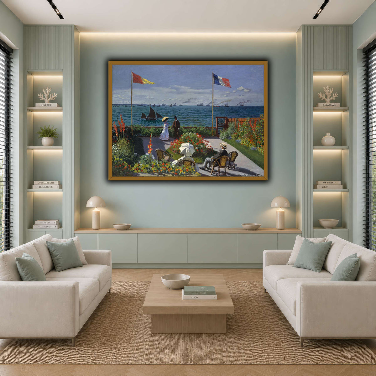Claude_Monet_-_Jardin_à_Sainte-Adresse cool-living room