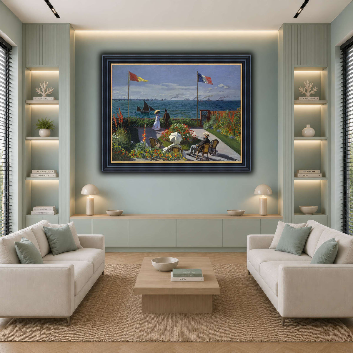 Claude_Monet_-_Jardin_à_Sainte-Adresse cool-living room