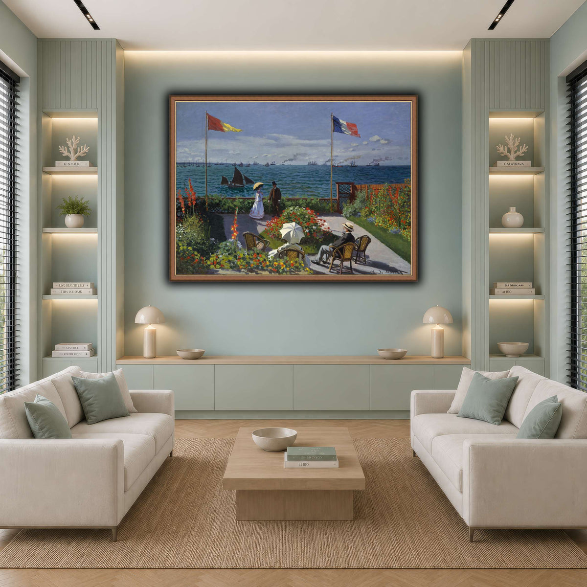 Claude_Monet_-_Jardin_à_Sainte-Adresse cool-living room