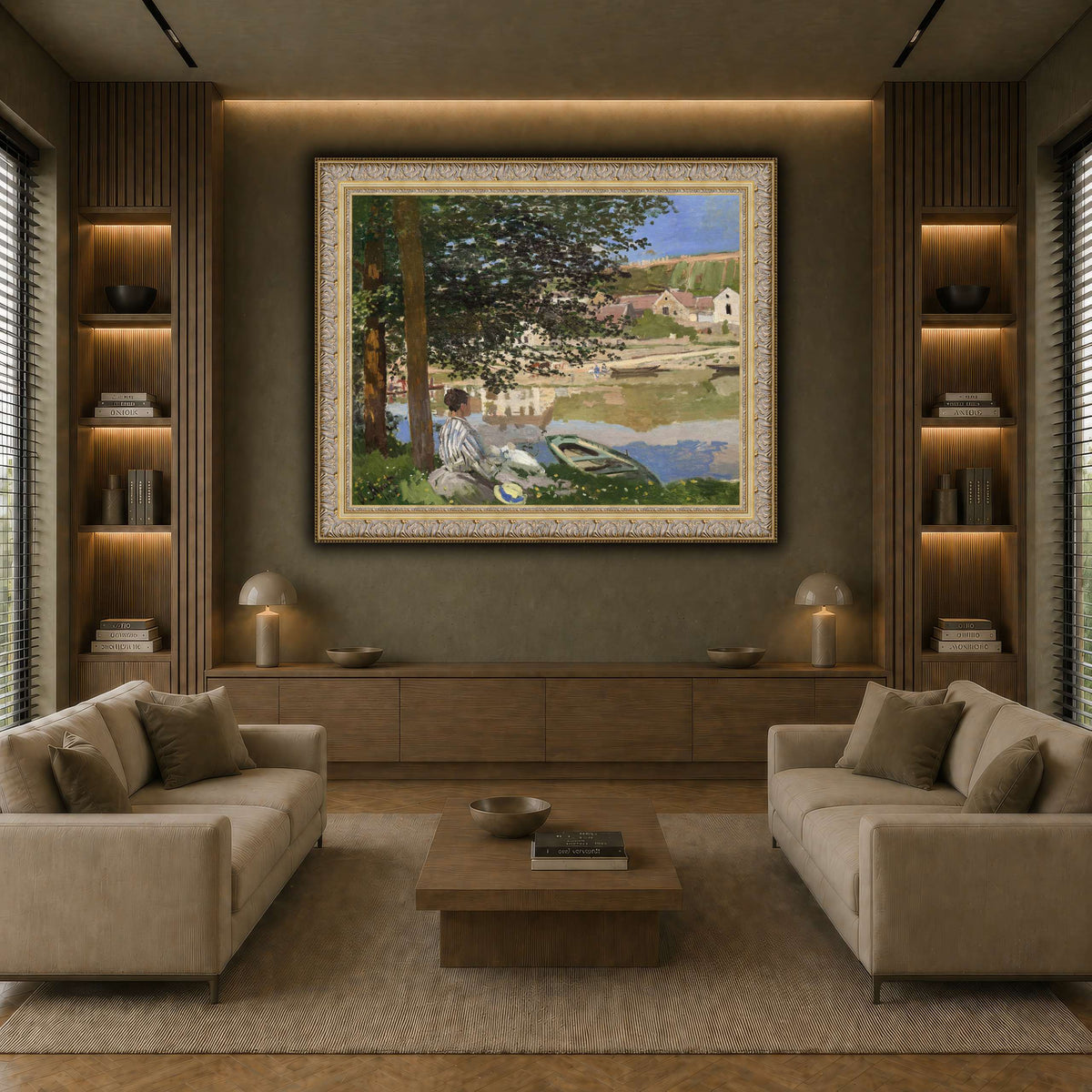 Claude_Monet_-_On_the_Bank_of_the_Seine,_Bennecourt earth-living room