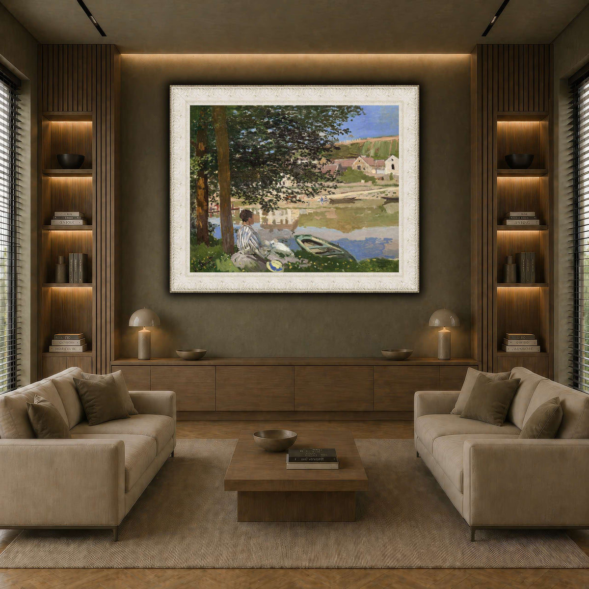 Claude_Monet_-_On_the_Bank_of_the_Seine,_Bennecourt earth-living room