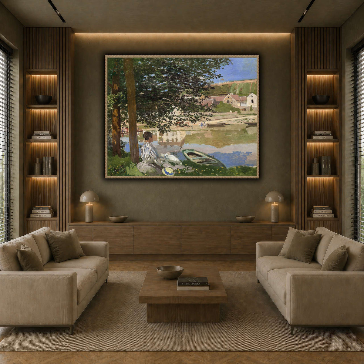 Claude_Monet_-_On_the_Bank_of_the_Seine,_Bennecourt earth-living room