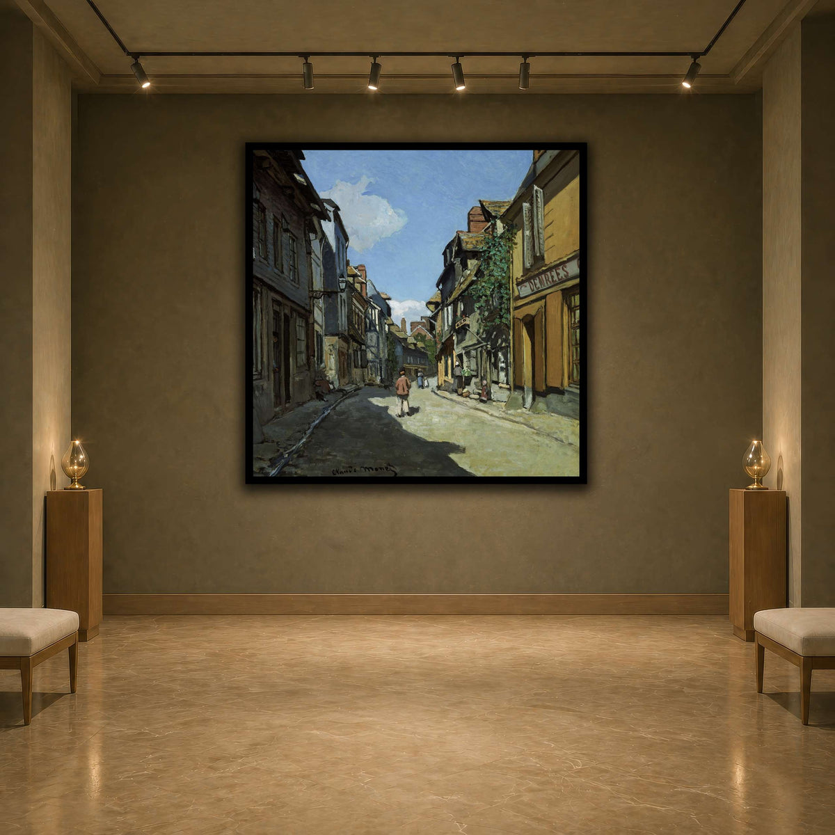 Claude_Monet_-_Rue_de_la_Bavole,_Honfleur earth-agallery