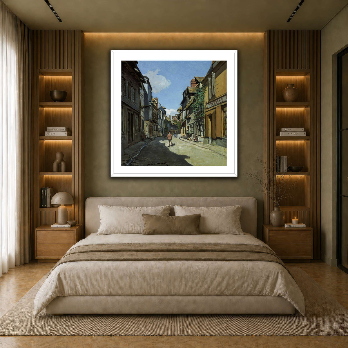 Claude_Monet_-_Rue_de_la_Bavole,_Honfleur earth-bedroom
