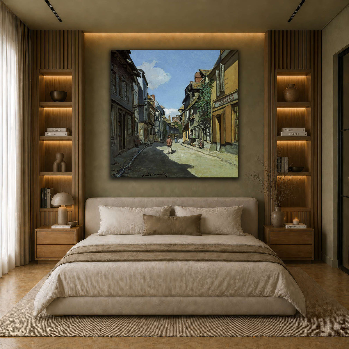 Claude_Monet_-_Rue_de_la_Bavole,_Honfleur earth-bedroom