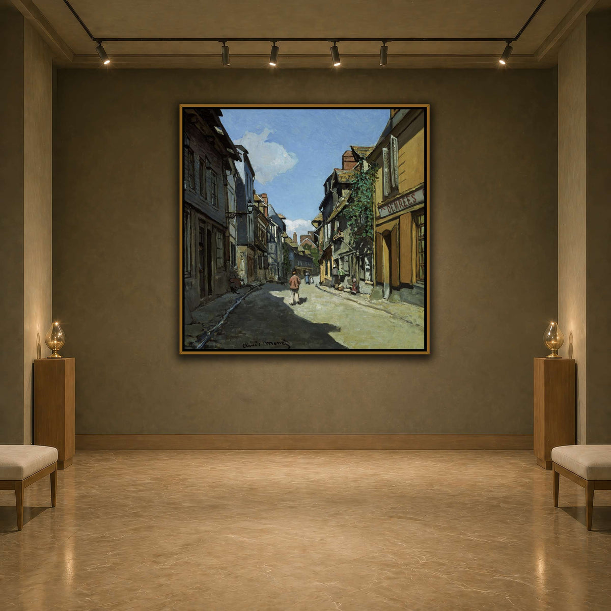 Claude_Monet_-_Rue_de_la_Bavole,_Honfleur earth-agallery