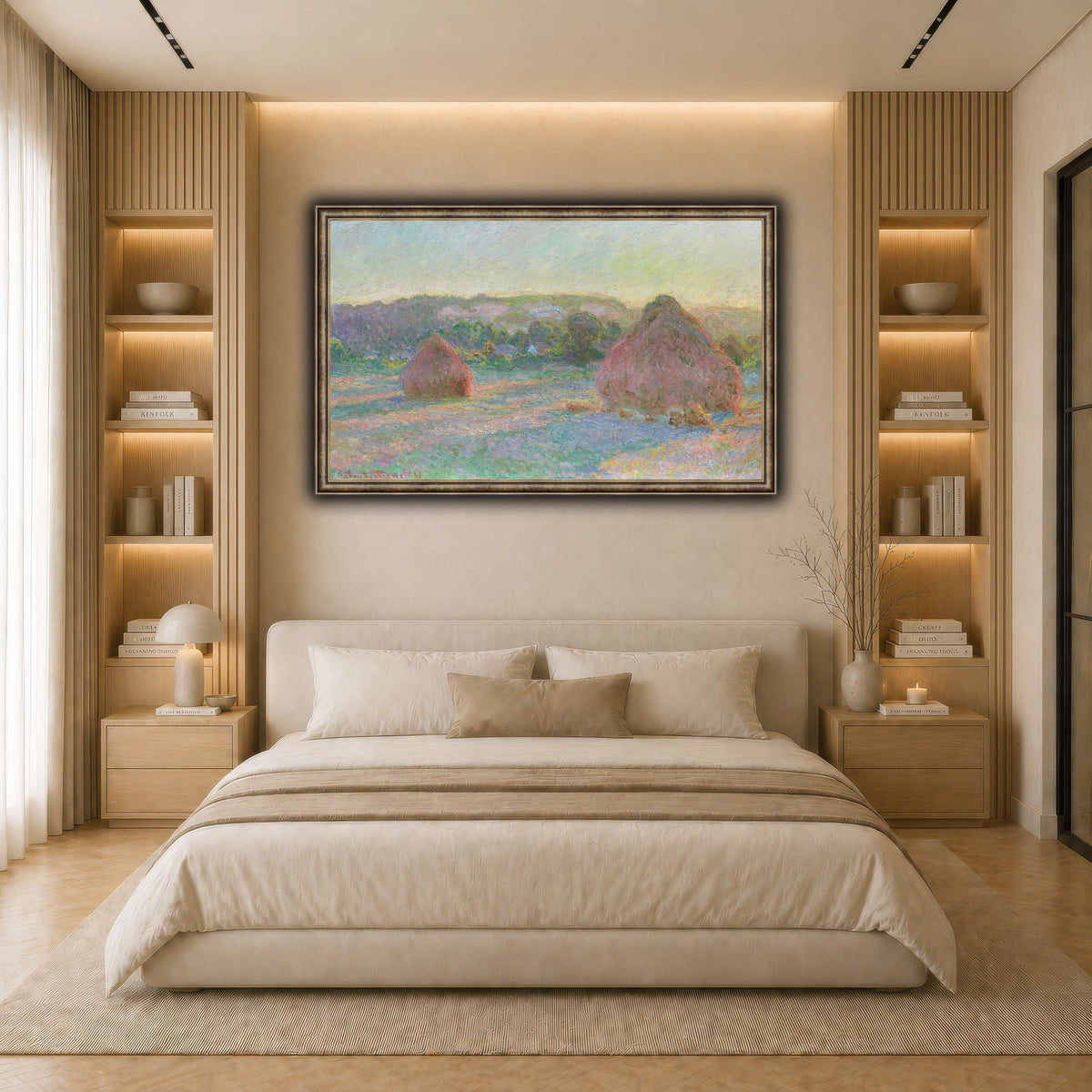Claude_Monet_-_Stacks_of_Wheat_(End_of_Summer)_-_1985.1103 light neutral- bedroom