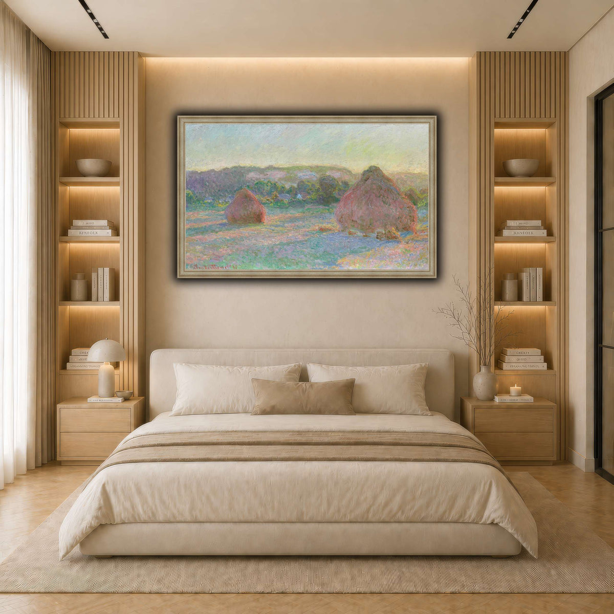 Claude_Monet_-_Stacks_of_Wheat_(End_of_Summer)_-_1985.1103 light neutral- bedroom