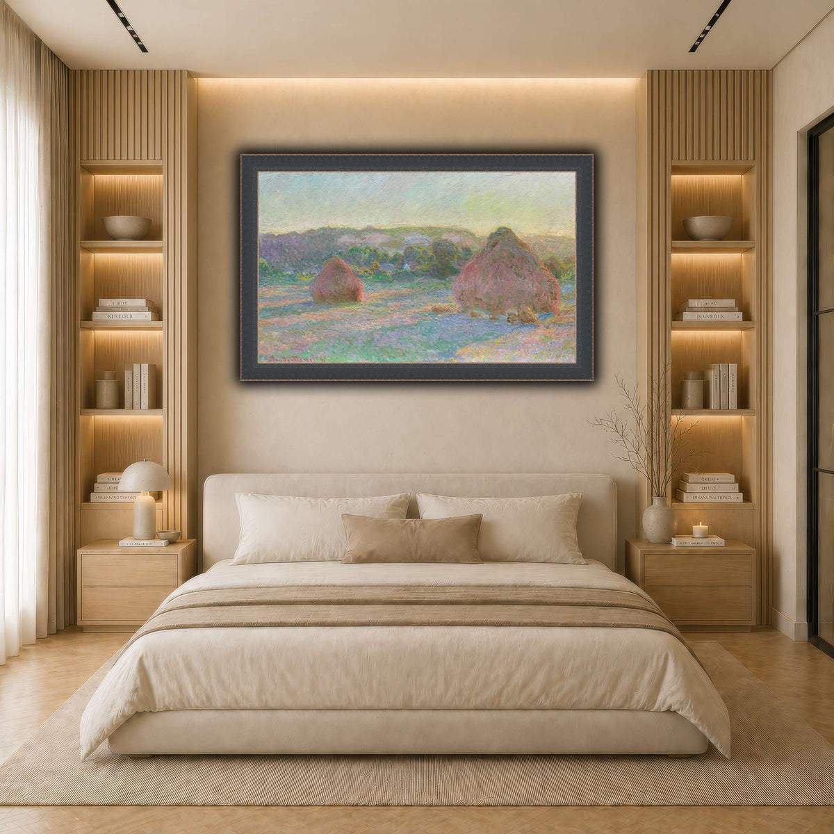 Claude_Monet_-_Stacks_of_Wheat_(End_of_Summer)_-_1985.1103 light neutral- bedroom