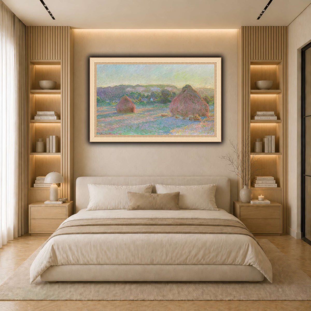 Claude_Monet_-_Stacks_of_Wheat_(End_of_Summer)_-_1985.1103 light neutral- bedroom