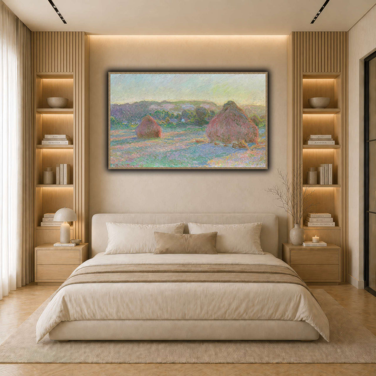 Claude_Monet_-_Stacks_of_Wheat_(End_of_Summer)_-_1985.1103 light neutral- bedroom