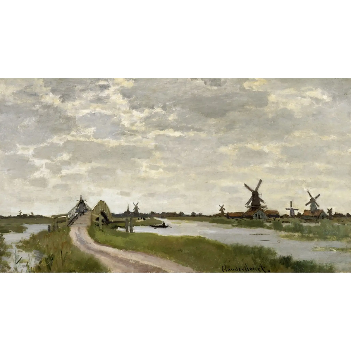 Claude_Monet_-_Windmills_Near_Zaandam_-_Walters_37894