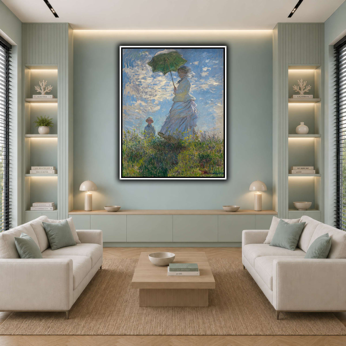 Claude_Monet_-_Woman_with_a_Parasol_-_Madame_Monet_and_Her_Son cool-living room