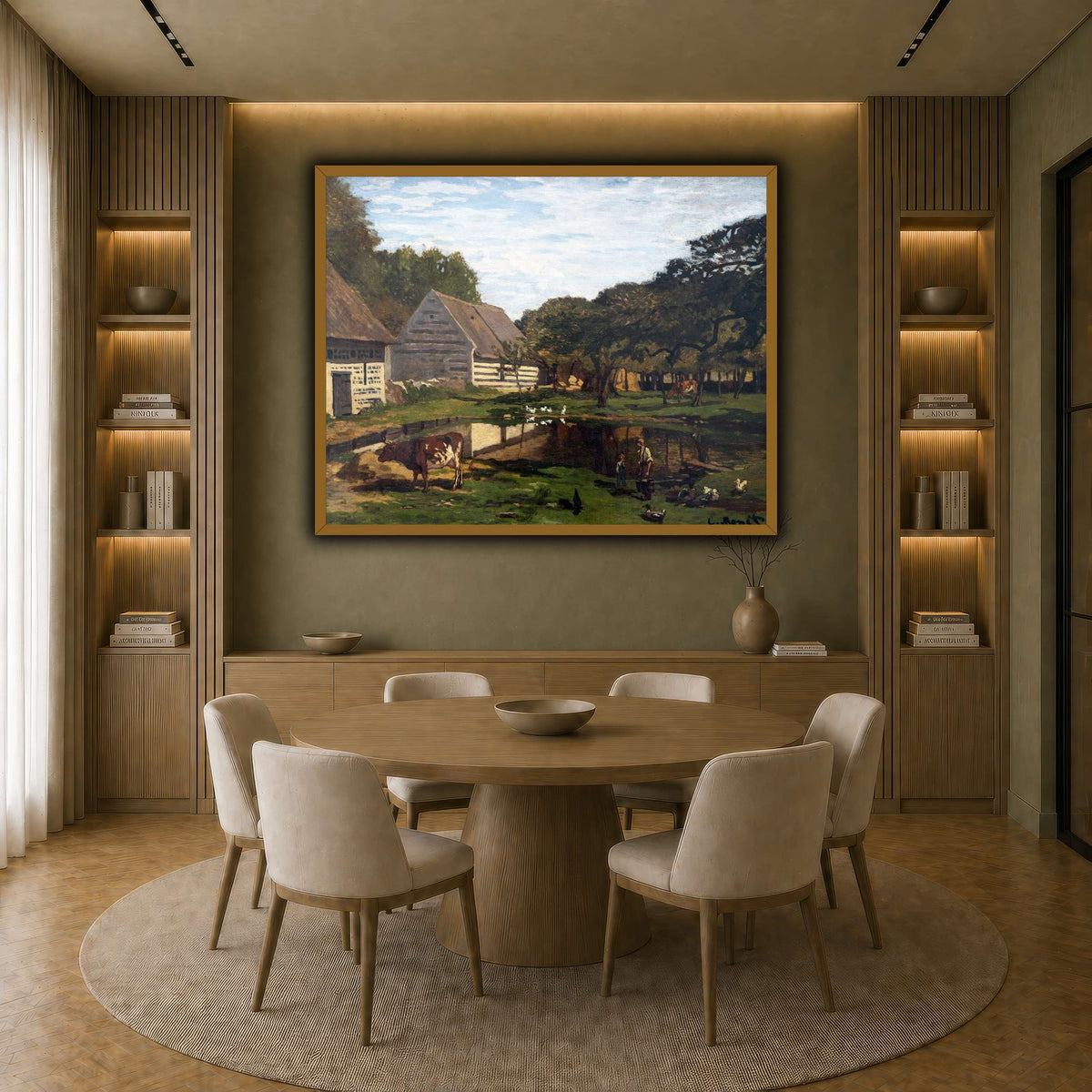 Cour_de_ferme_en_Normandie_-_Claude_Monet earth-dining room