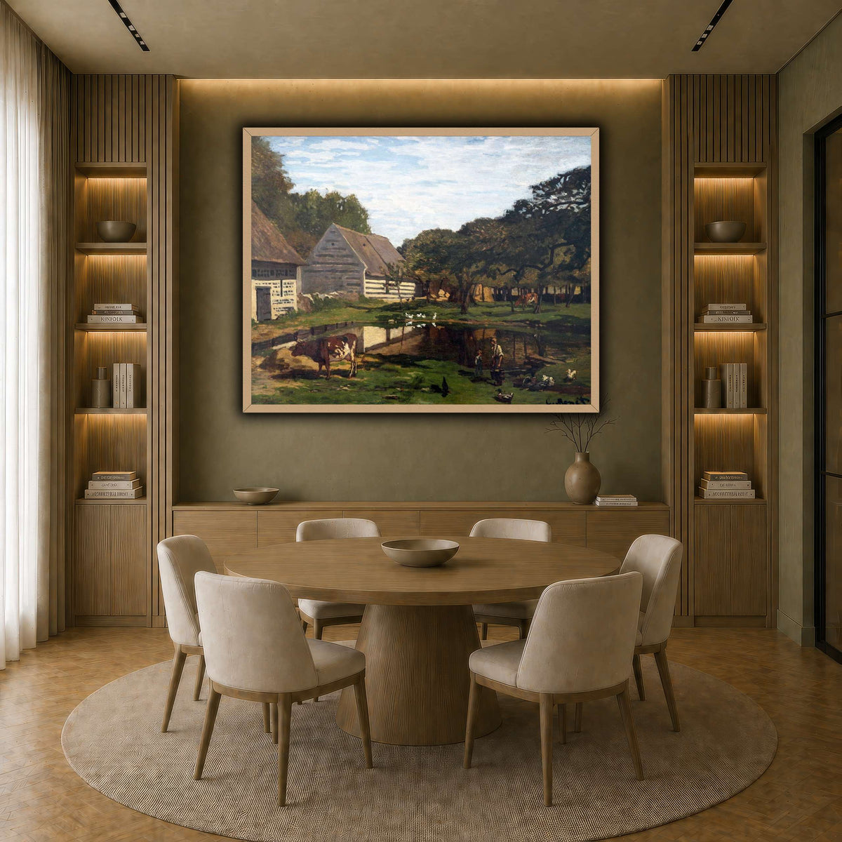 Cour_de_ferme_en_Normandie_-_Claude_Monet earth-dining room