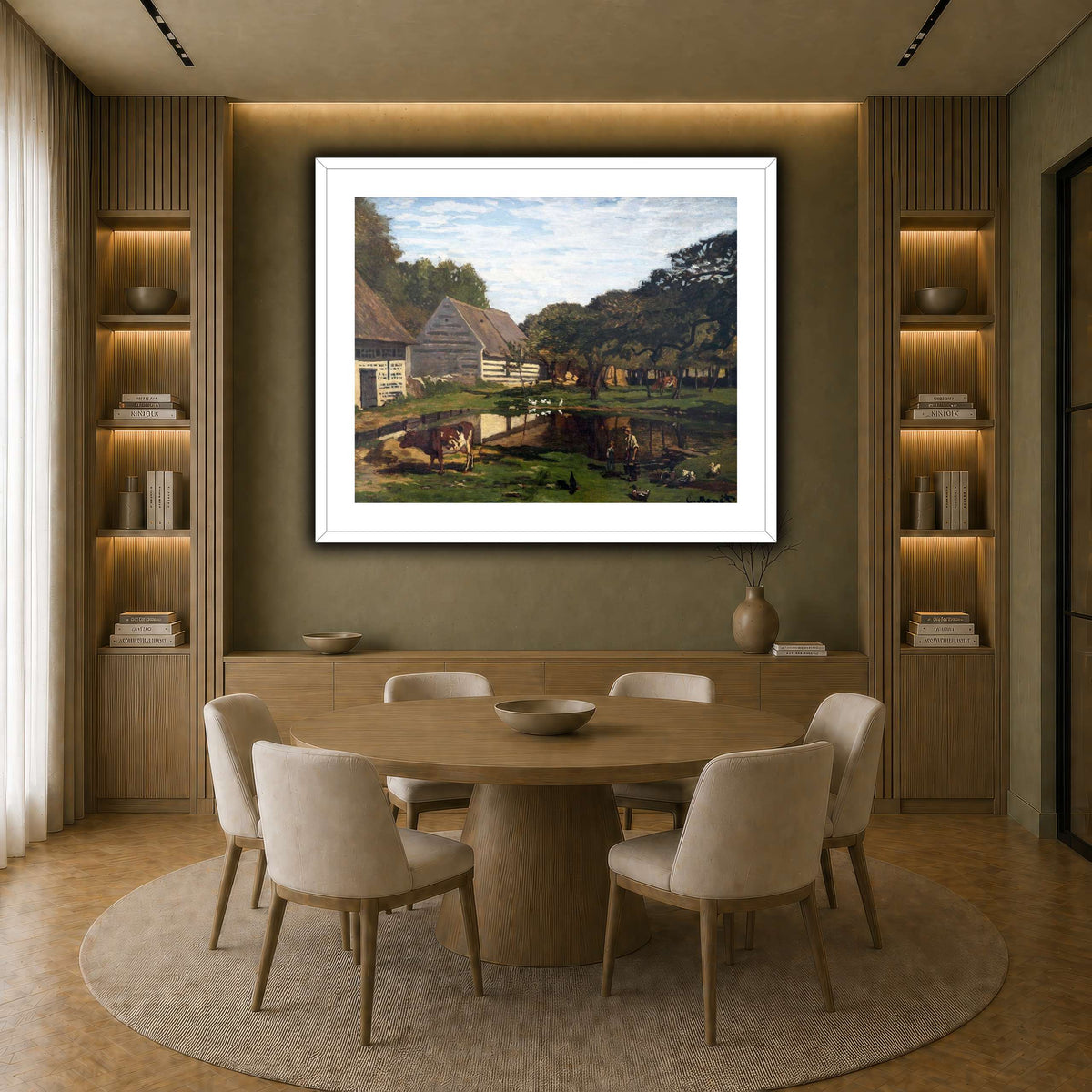Cour_de_ferme_en_Normandie_-_Claude_Monet earth-dining room