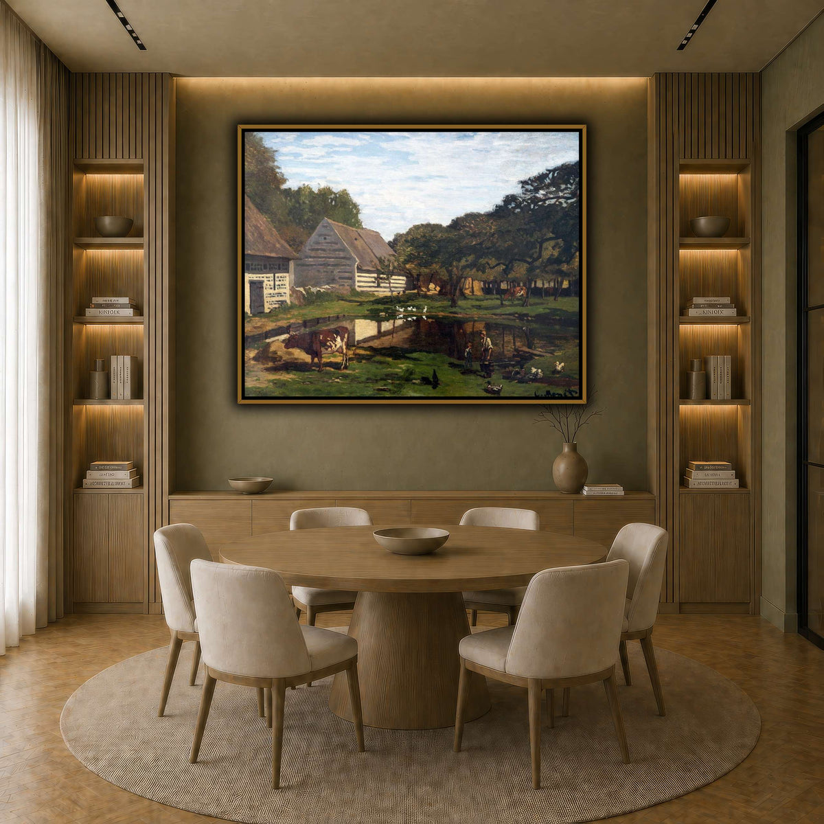 Cour_de_ferme_en_Normandie_-_Claude_Monet earth-dining room