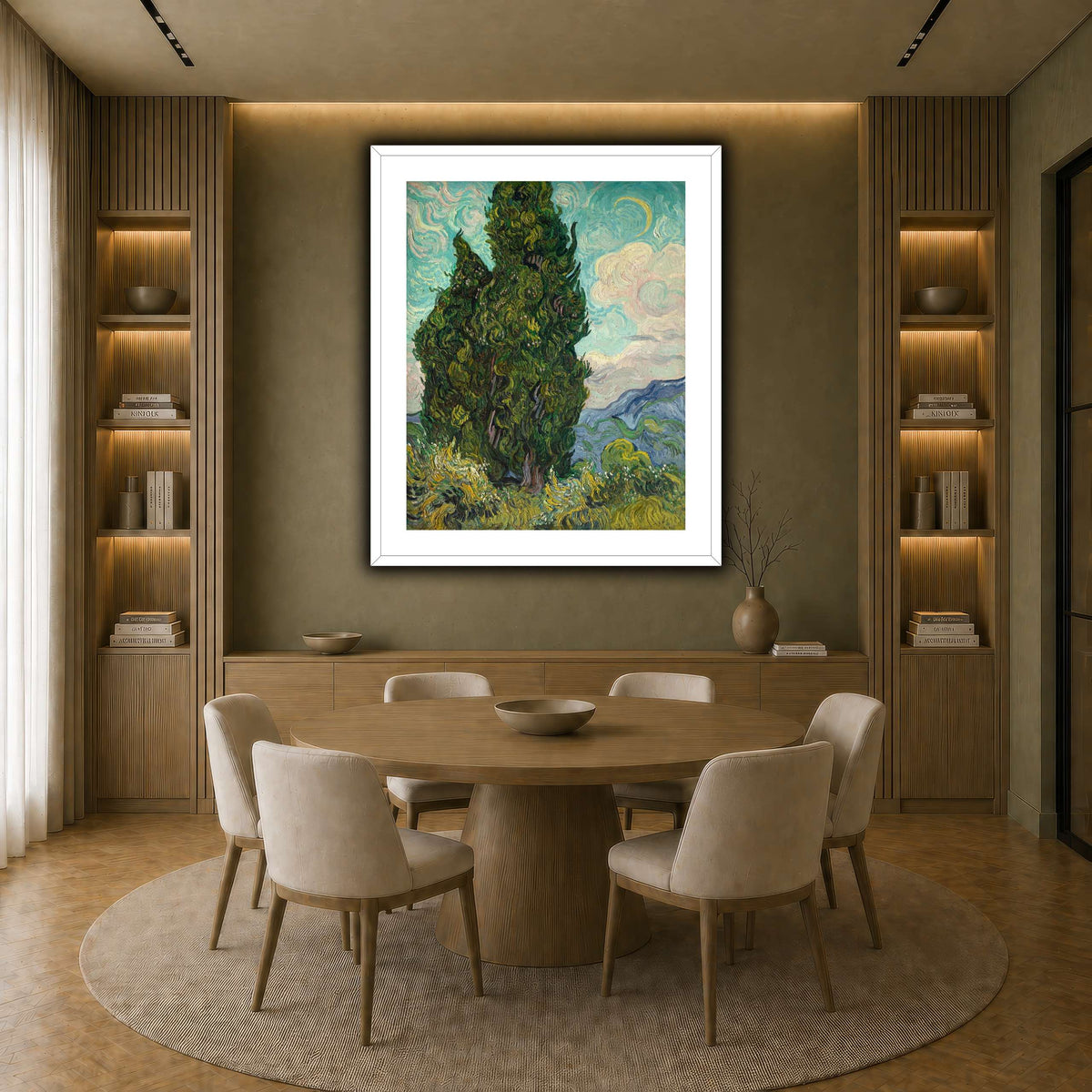 Cypresses earth-dining room