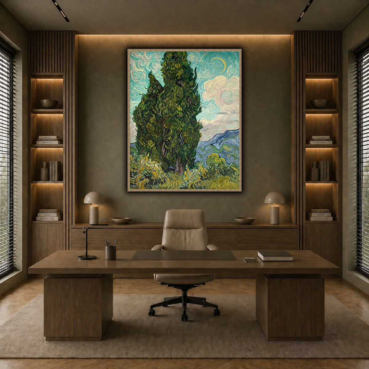 Cypresses earth-office