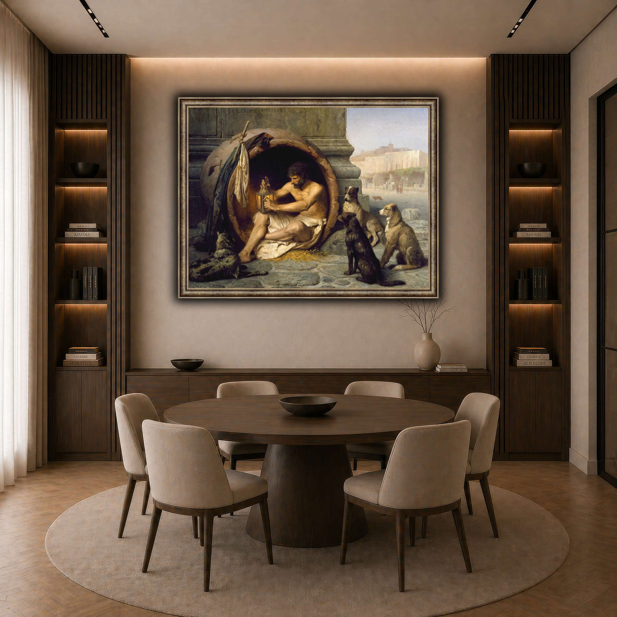 Diogenes_Jean-Léon_Gérôme dark neutral-dining room