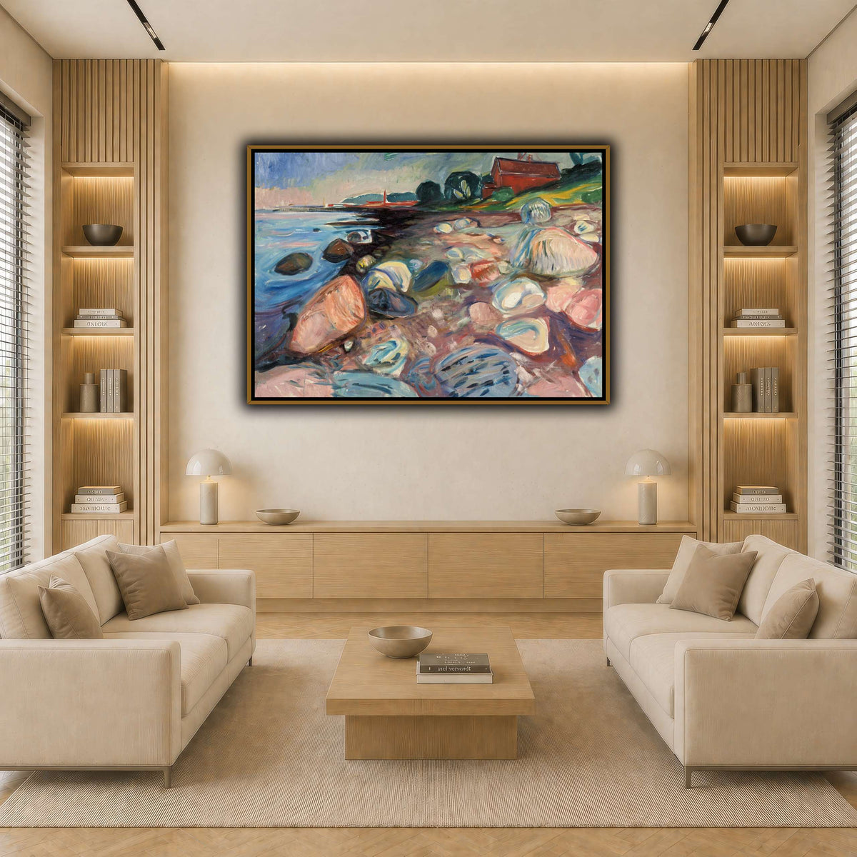 Edvard_Munch_-_Beach light neutral-living room