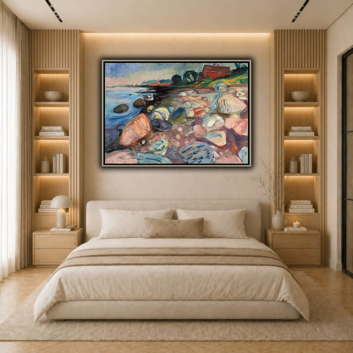 Edvard_Munch_-_Beach light neutral- bedroom