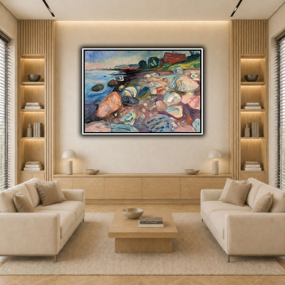 Edvard_Munch_-_Beach light neutral-living room