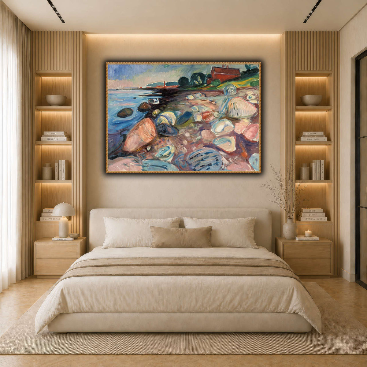 Edvard_Munch_-_Beach light neutral- bedroom