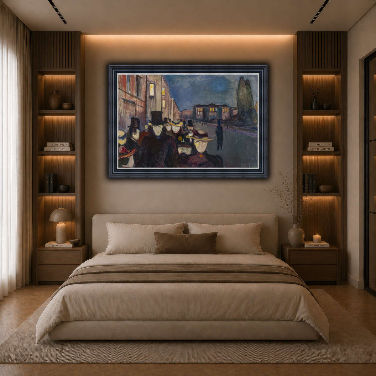 Edvard_Munch_-_Evening_on_Karl_Johan_Street dark neutral-bedroom