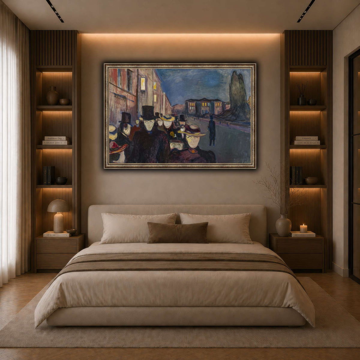 Edvard_Munch_-_Evening_on_Karl_Johan_Street dark neutral-bedroom