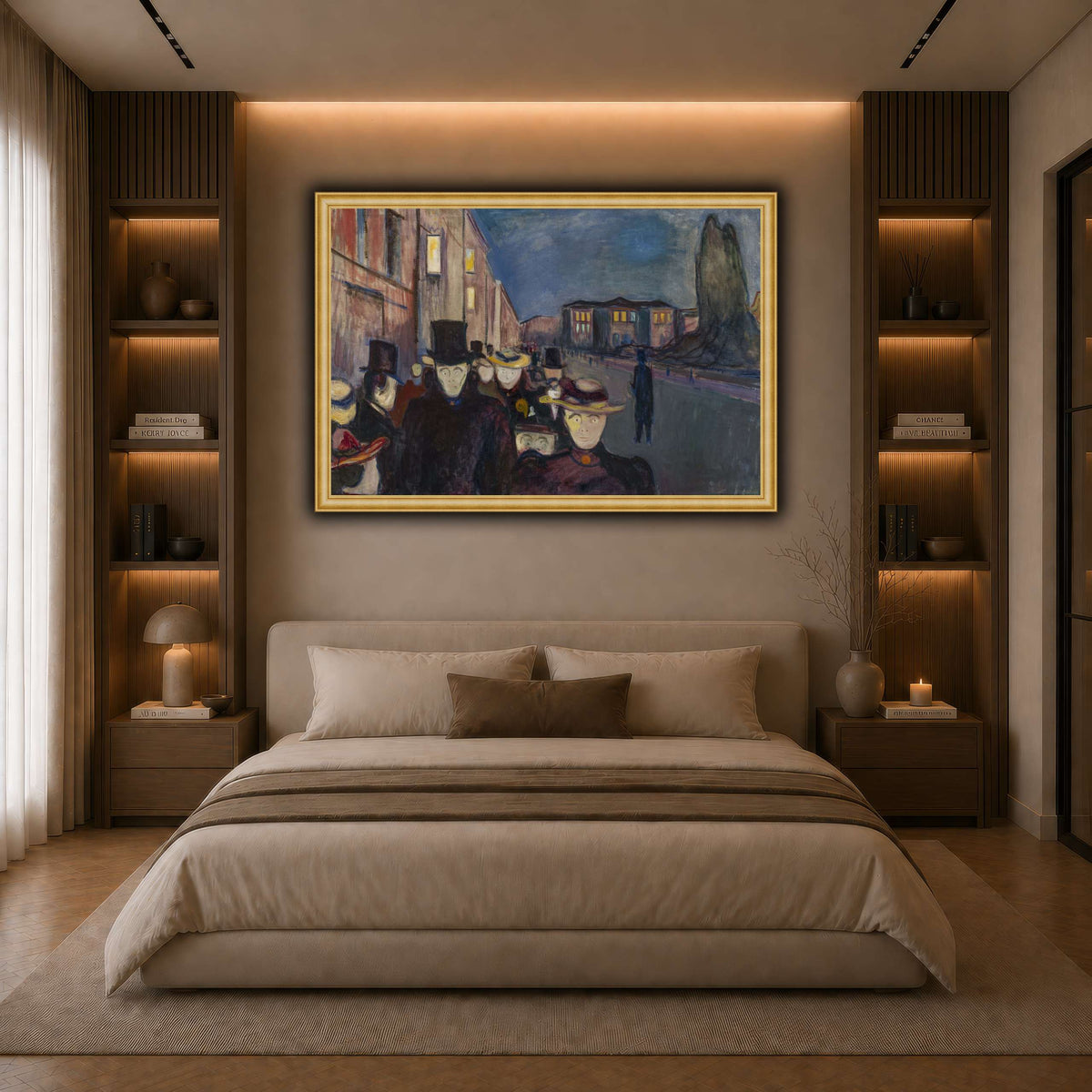 Edvard_Munch_-_Evening_on_Karl_Johan_Street dark neutral-bedroom
