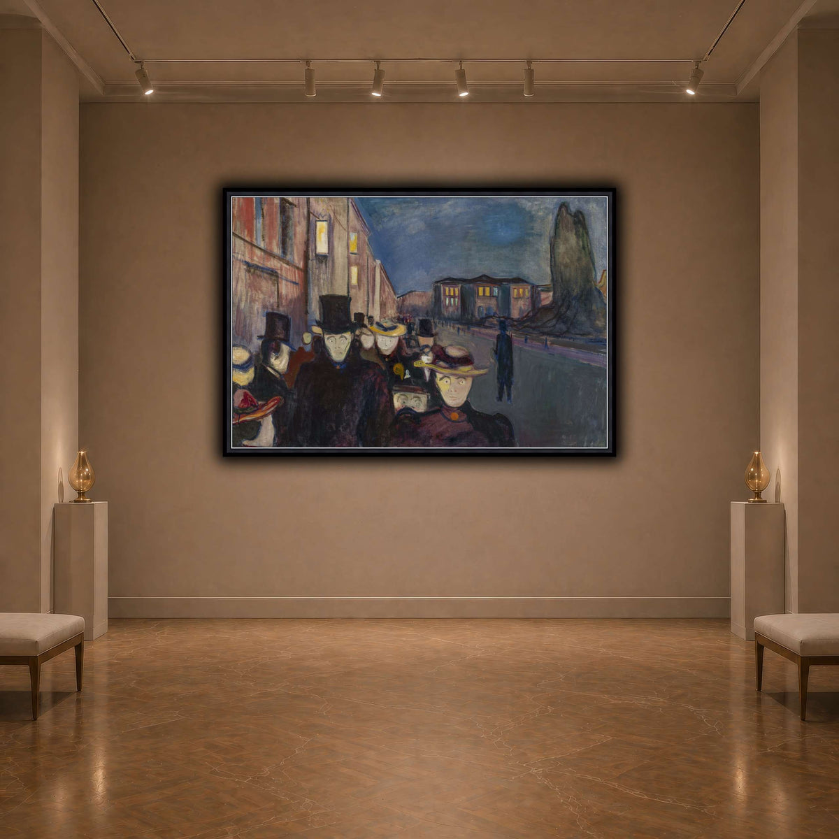 Edvard_Munch_-_Evening_on_Karl_Johan_Street dark neutral-agallery