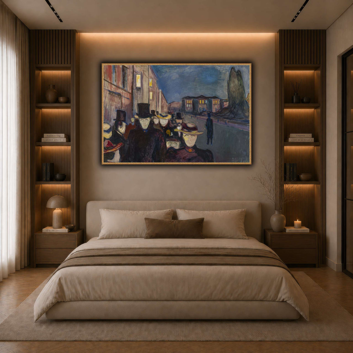 Edvard_Munch_-_Evening_on_Karl_Johan_Street dark neutral-bedroom