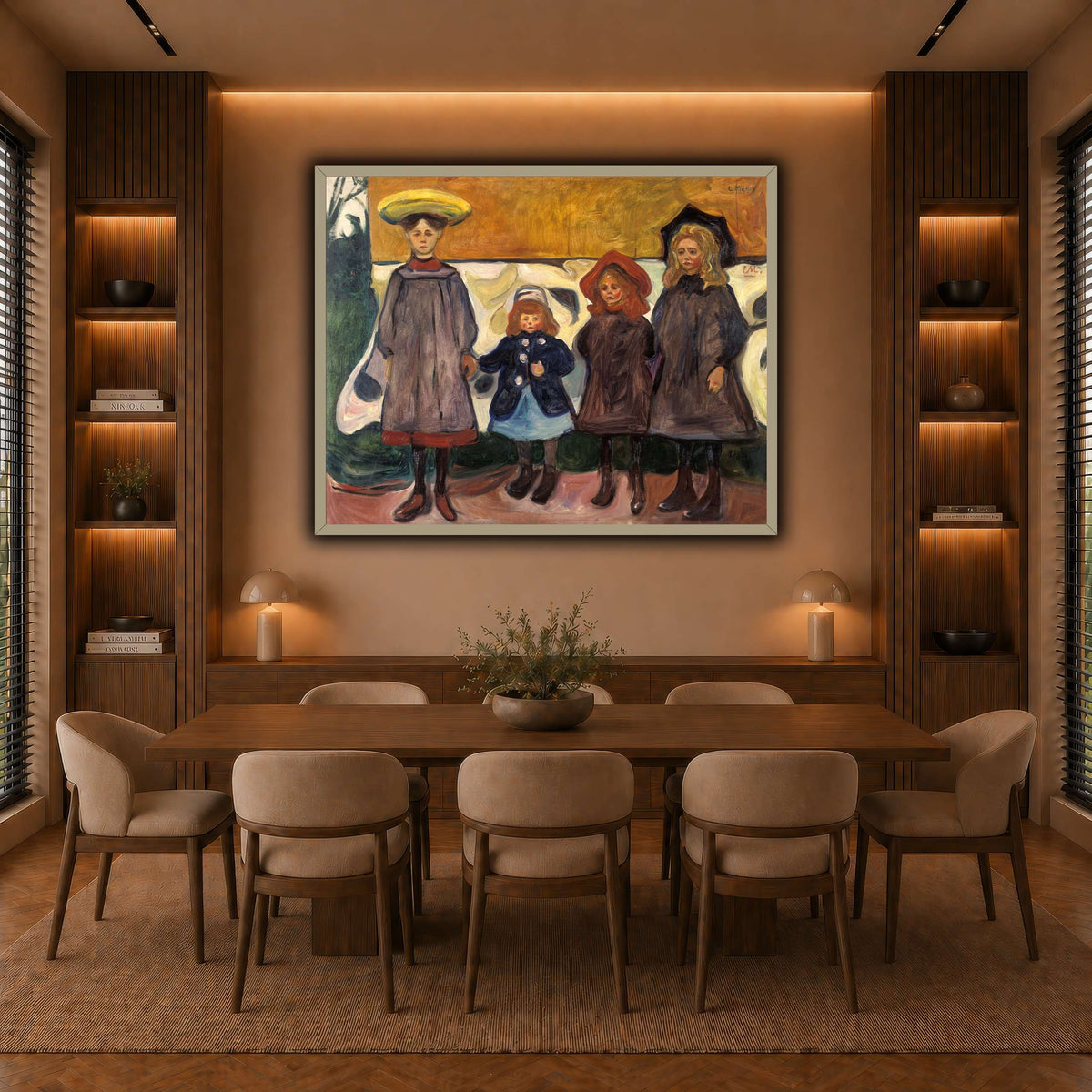 Edvard_Munch_-_Four_Girls_in_Åsgårdstrand warm-dining room