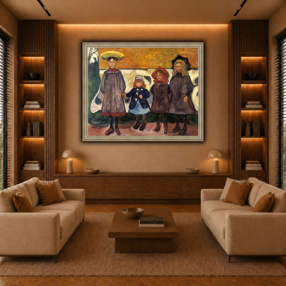 Edvard_Munch_-_Four_Girls_in_Åsgårdstrand warm-living-room