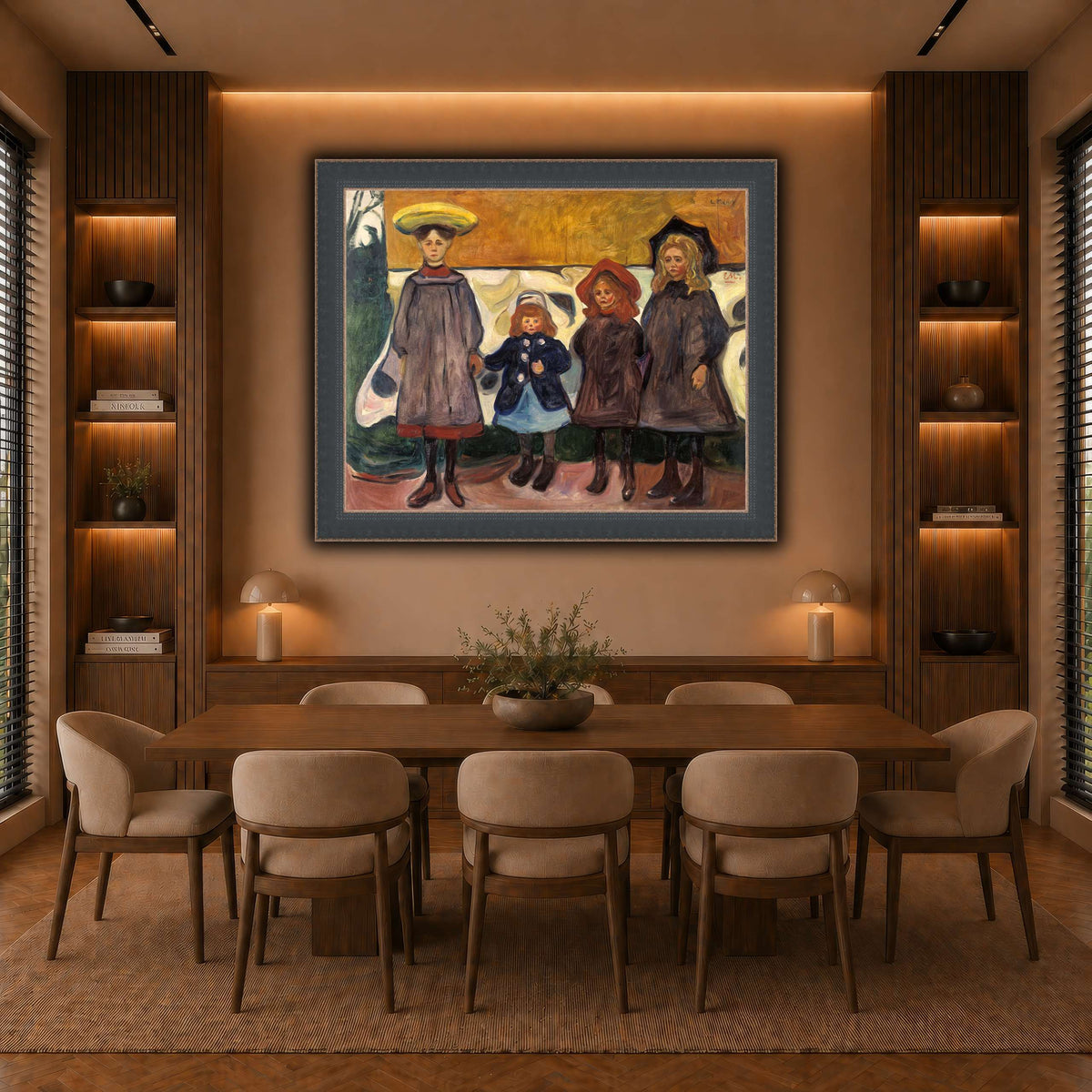 Edvard_Munch_-_Four_Girls_in_Åsgårdstrand warm-dining room