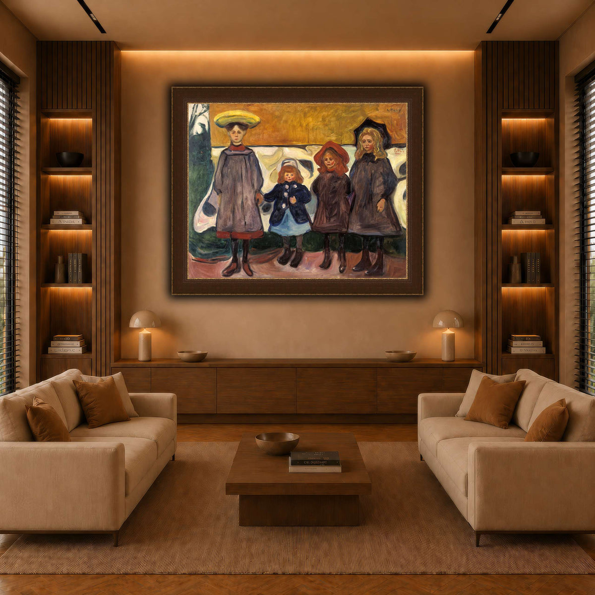 Edvard_Munch_-_Four_Girls_in_Åsgårdstrand warm-living-room